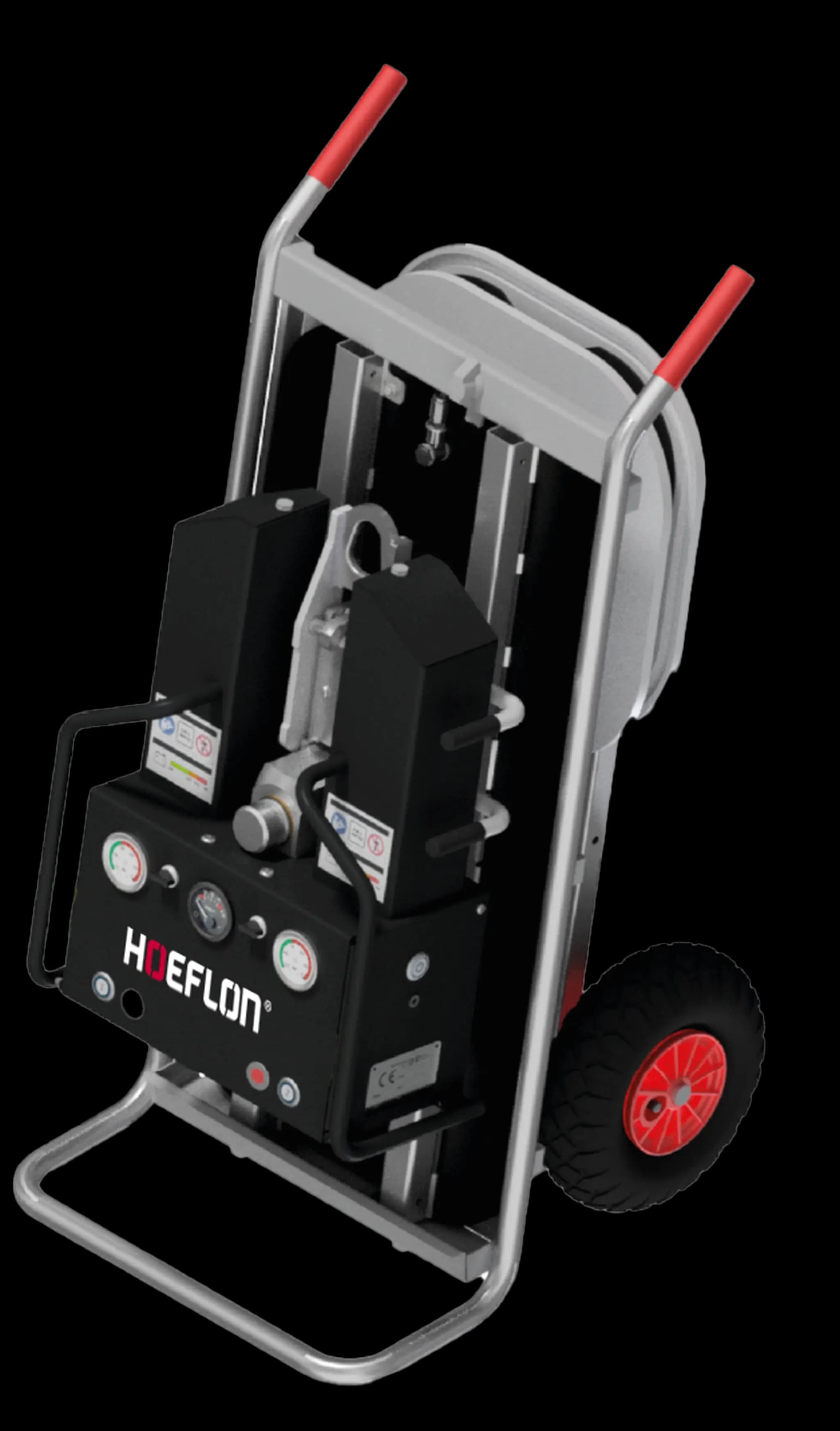 Hoeflon CX5-L with transport trolley.