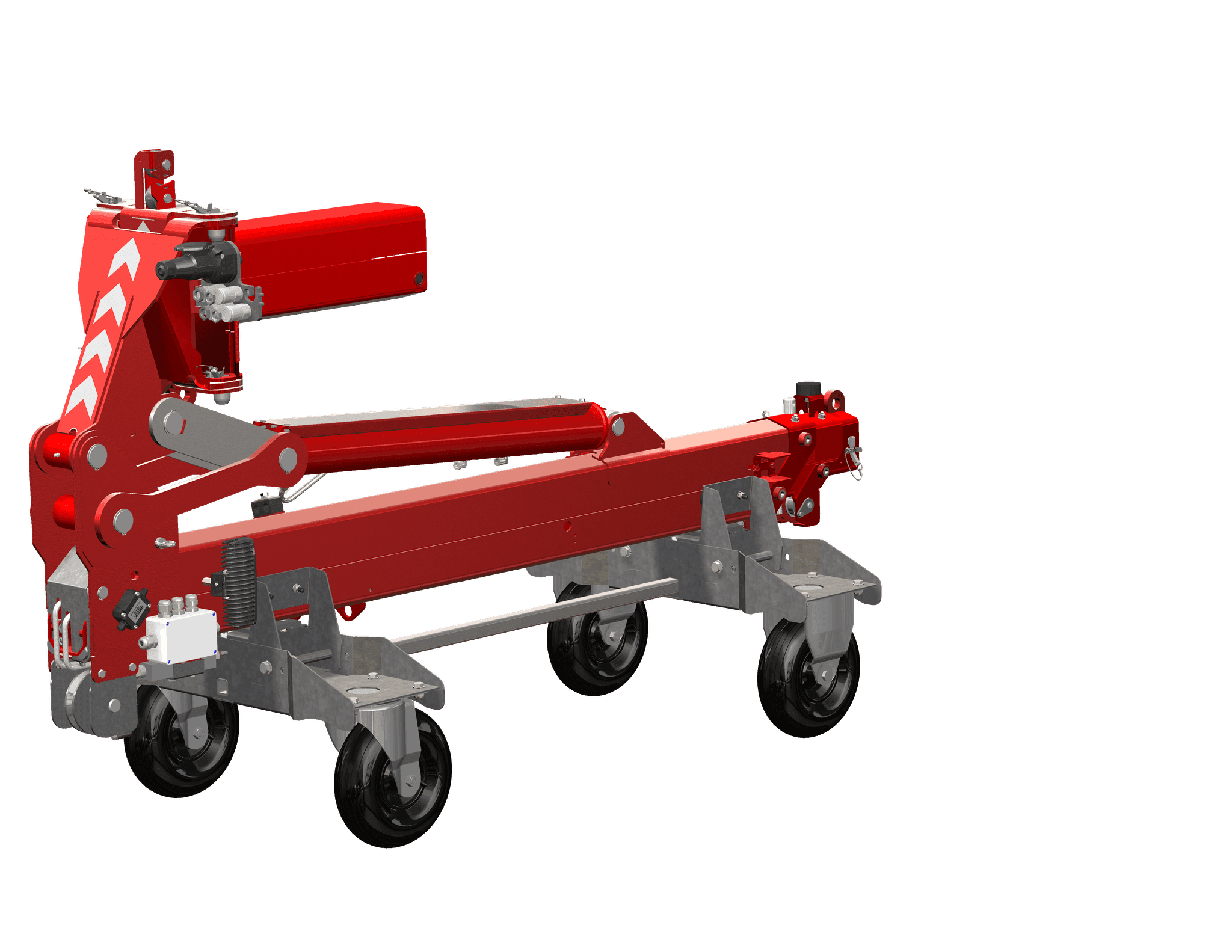 Collapsed jib transporter.