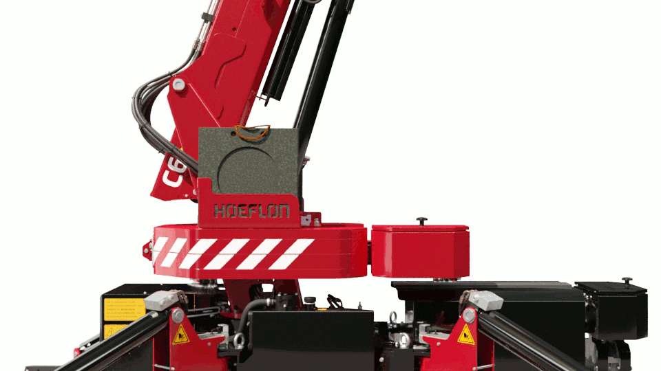 Animated image (GIF) of the Hoeflon C6e with moving counterweight.